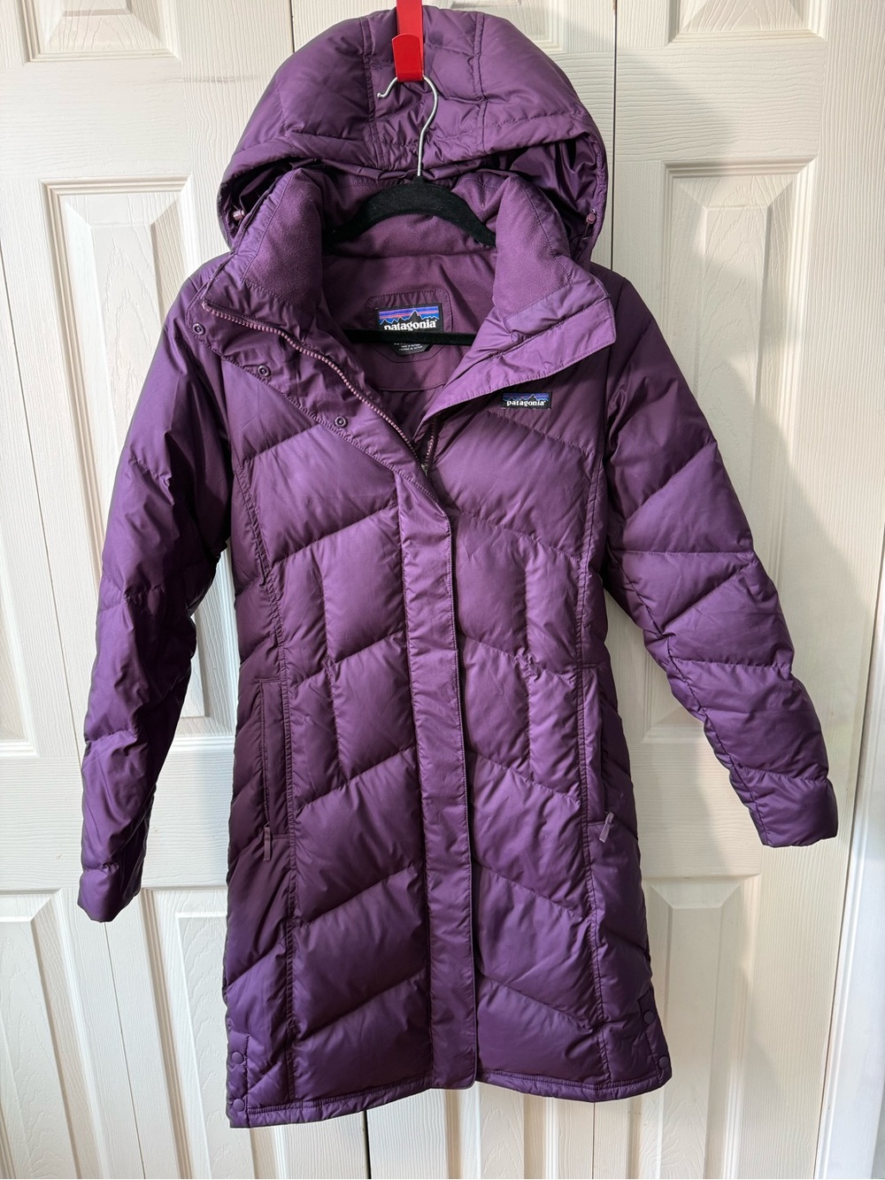 Patagonia Down With It Parka Dark Plum Purple 600 Fill Down Womens Size XS